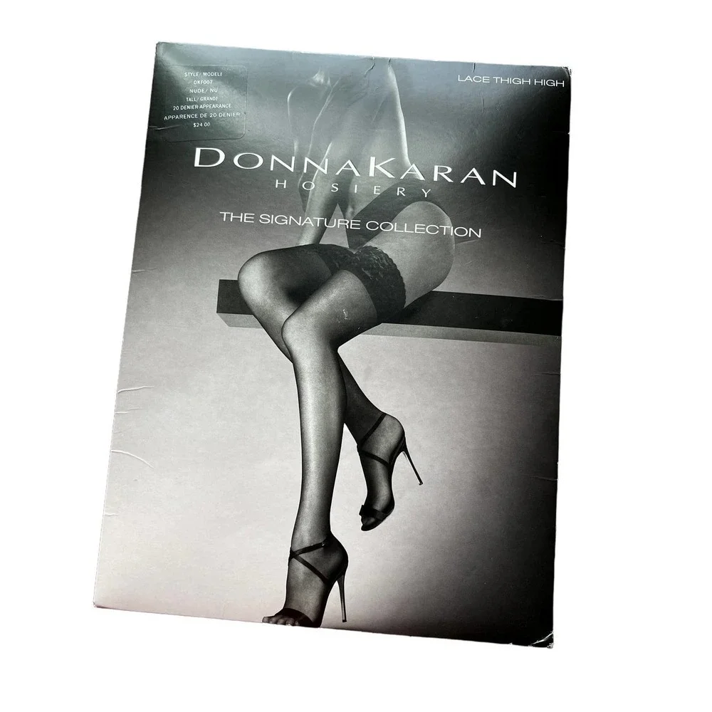 Donna Karan Signature Lace Thigh High DKF007 Black Women's Size S/P